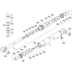 Arm Cylinder Assembly for Kubota KX080-4s Mini Excavator
