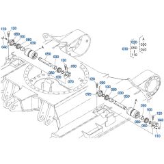Carrier Roller Assembly for Kubota KX080-4s Mini Excavator