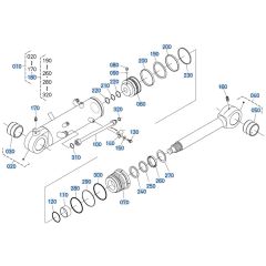 Blade Cylinder Assembly for Kubota KX080-4s Mini Excavator