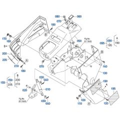Armrest (L/H) Assembly for Kubota KX080-5 Mini Excavator