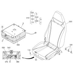 Seat Assembly for Kubota KX080-5 Mini Excavator