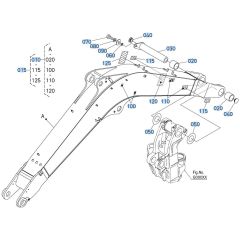 Boom Assembly for Kubota KX080-5 Mini Excavator