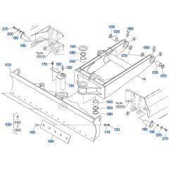 Blade (Angle) Assembly for Kubota KX080-5 Mini Excavator