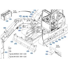Decals for Kubota KX080-5 Mini Excavator