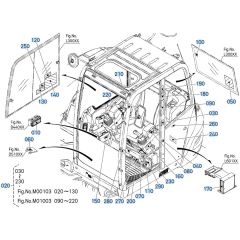 Decals -1 for Kubota KX080-5 Mini Excavator