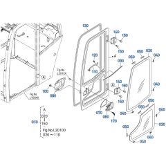 Door Assembly for Kubota KX080-5 Mini Excavator