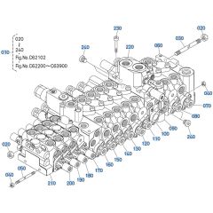 Control Valve Assembly for Kubota KX080-5 Mini Excavator