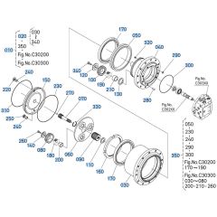 Drive Motor Assembly -1 for Kubota KX080-5 Mini Excavator