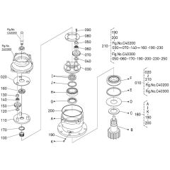 Swivel Motor Assembly -2 for Kubota KX080-5 Mini Excavator