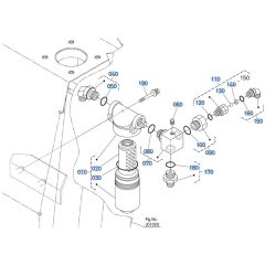 Oil Filter Assembly for Kubota KX080-5 Mini Excavator