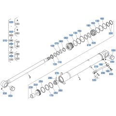 Boom Cylinder Assembly for Kubota KX080-5 Mini Excavator