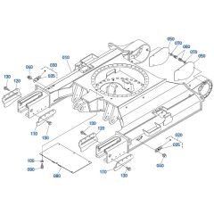 Track Frame Assembly for Kubota KX080-5 Mini Excavator