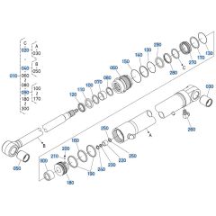 Arm Cylinder Assembly for Kubota KX080-5 Mini Excavator