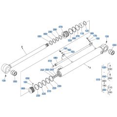 Bucket Cylinder Assembly for Kubota KX080-5 Mini Excavator