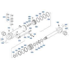 Blade Cylinder Assembly for Kubota KX080-5 Mini Excavator