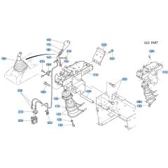 Control Lever (R/H) Assembly for Kubota KX121-3 Mini Excavator