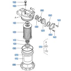 Fuel Filter Assembly for Kubota KX121-3 Mini Excavator