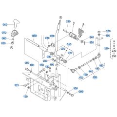Control Lever (Travel) Assembly for Kubota KX121-3 Mini Excavator