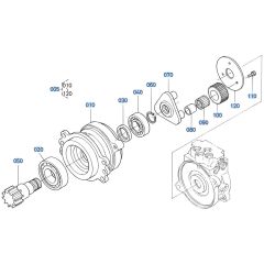 Swivel Motor Assembly -1 for Kubota KX121-3 Mini Excavator