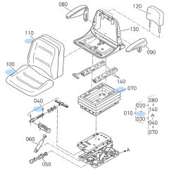 Seat Assembly for Kubota KX121-3 Mini Excavator