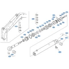 Arm Cylinder Assembly for Kubota KX121-3 Mini Excavator