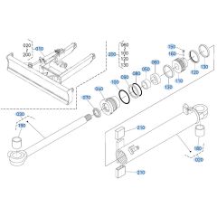 Blade Cylinder (Angle) Assembly for Kubota KX161-3s Mini Excavator
