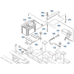 Battery Assembly for Kubota KX161-3s Mini Excavator