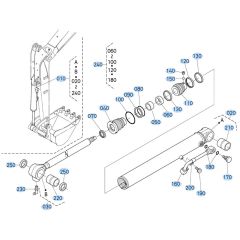 Bucket Cylinder Assembly for Kubota KX161-3s Mini Excavator