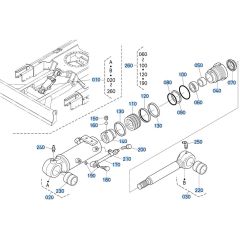 Blade Cylinder Assembly for Kubota KX161-3s Mini Excavator
