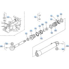 Swing Cylinder Assembly for Kubota KX91-3s Mini Excavator