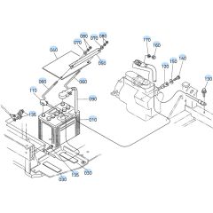Battery Assembly for Kubota KX91-3s Mini Excavator