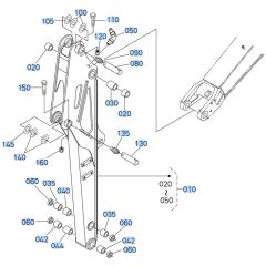 Arm Assembly for Kubota KX91-3s Mini Excavator