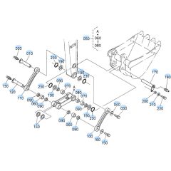 Bucket Link Assembly for Kubota KX91-3s Mini Excavator