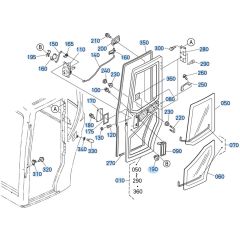Door Assembly for Kubota KX91-3s Mini Excavator