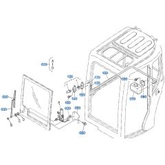 Wiper Assembly for Kubota KX91-3s Mini Excavator