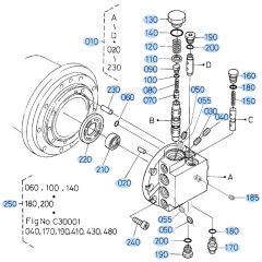 Drive Motor Assembly -1 for Kubota KX91-3s Mini Excavator