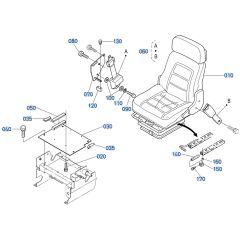 Seat Assembly for Kubota KX91-3s Mini Excavator
