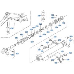 Boom Cylinder Assembly for Kubota KX91-3s Mini Excavator