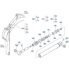 Arm Cylinder Assembly for Kubota U10-5