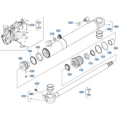 Swing Cylinder Assembly for Kubota U17-5 Mini Excavator