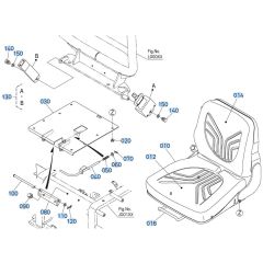 Seat Assembly for Kubota U17-5 Mini Excavator