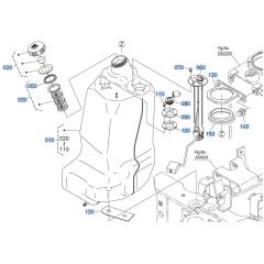 Fuel Tank Assembly for Kubota U17-5 Mini Excavator