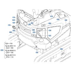 Decals (Rear) for Kubota U17-5 Mini Excavator