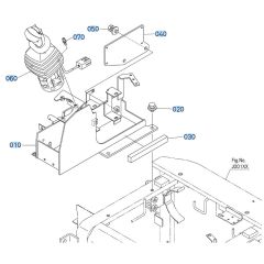 Control Lever (R/H) Assembly for Kubota U17-5 Mini Excavator