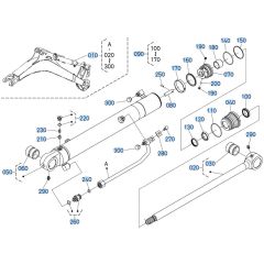 Boom Cylinder Assembly for Kubota U17-5 Mini Excavator