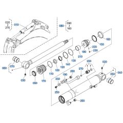 Arm Cylinder Assembly for Kubota U17-5 Mini Excavator