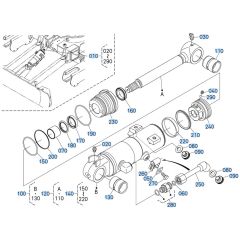 Blade Cylinder Assembly for Kubota U17-5 Mini Excavator