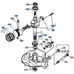Piston, Crankshaft Assembly for Kubota W5021-PC Mower