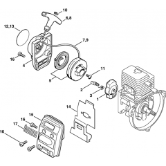 Rewind Starter & Muffler