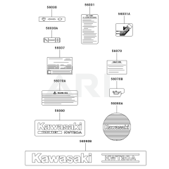 Label for Kawasaki KWT20A Pump